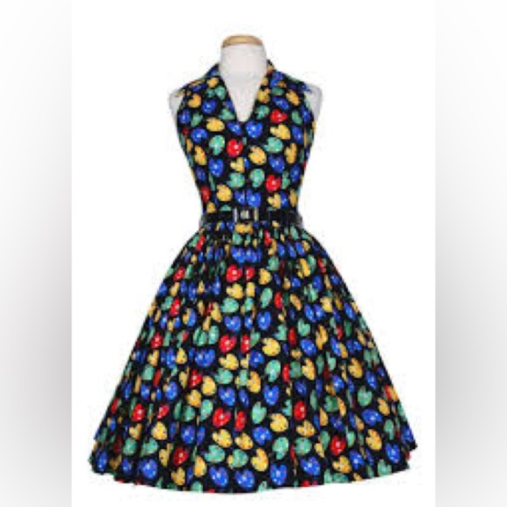 Bernie Dexter Retro Paint Palette Pinup Rockabilly Dress Plus Size 4X